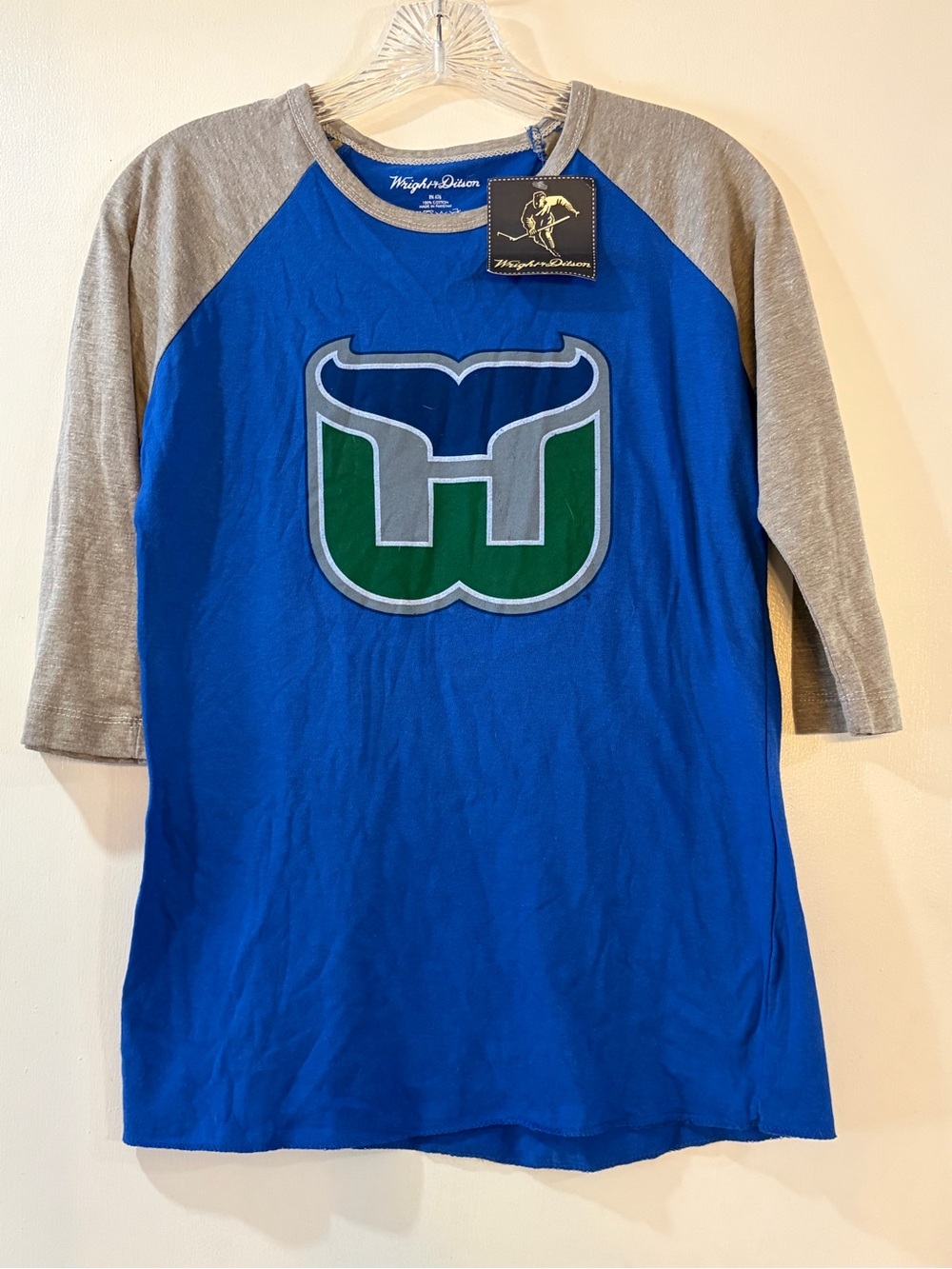 Wright & Ditson Hartford Whalers Raglan T-Shirt Women’s Sz Large NWT